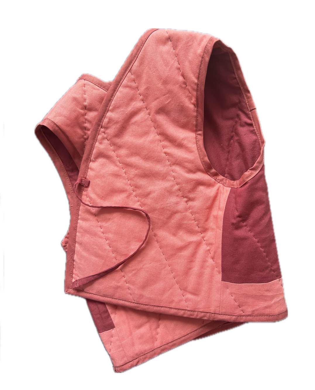 Quilt Weste - Rauten rot/rost