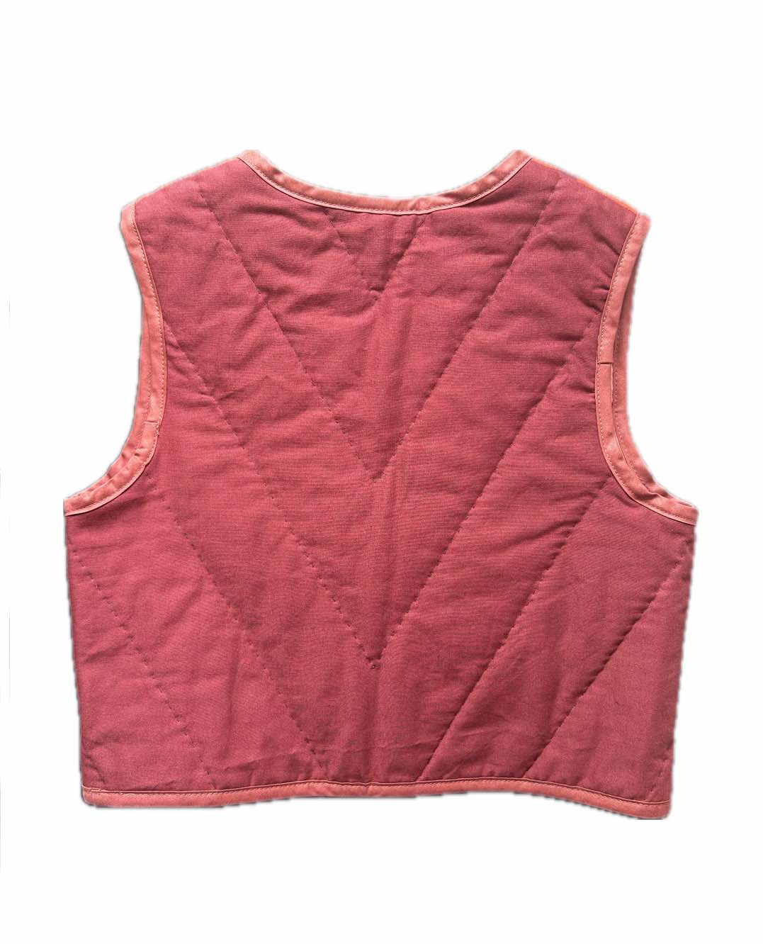 Quilt Weste - Rauten rot/rost