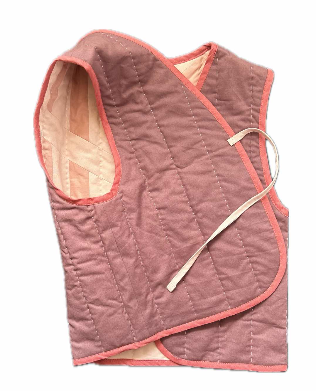 Quilt Weste - Streifen rosa