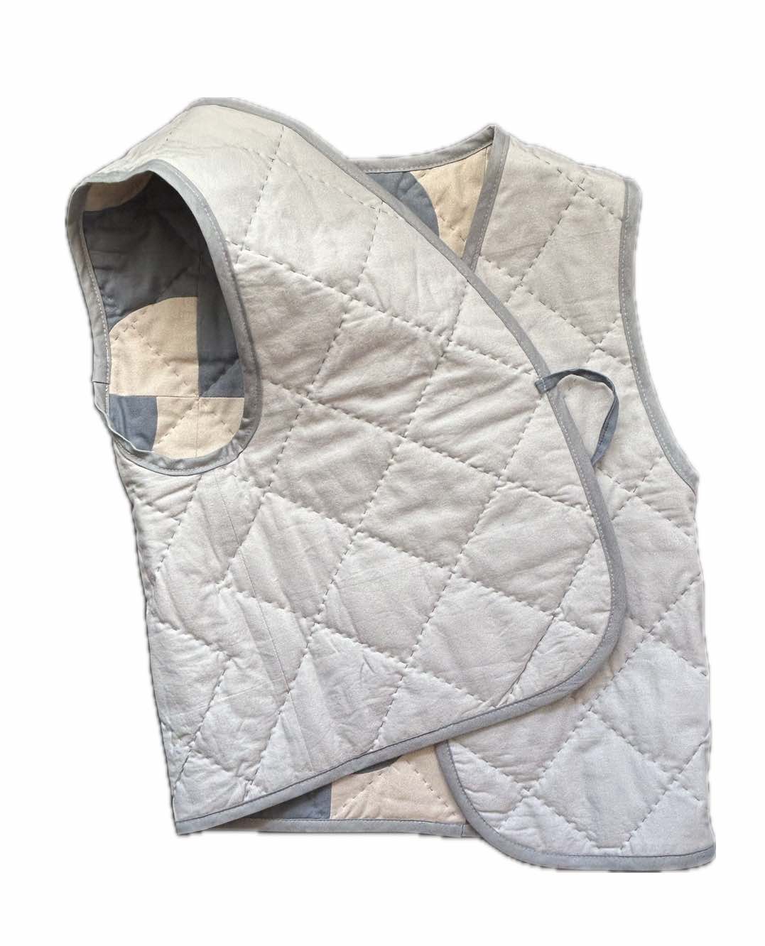 Quilt Weste - blau/creme