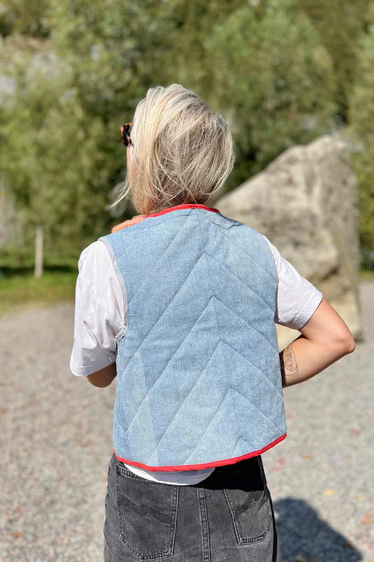 Quilt Weste - Jeans
