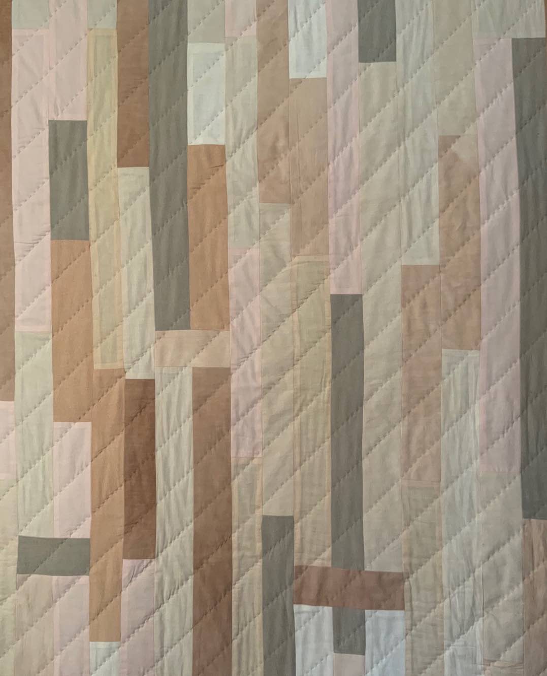 Quiltdecke Streifen Pastell