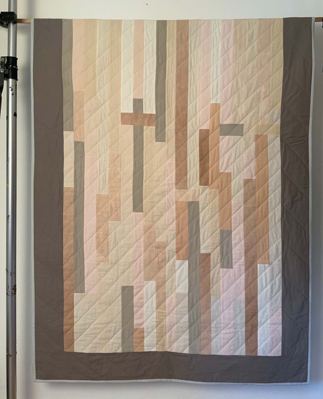 Quiltdecke Streifen Pastell