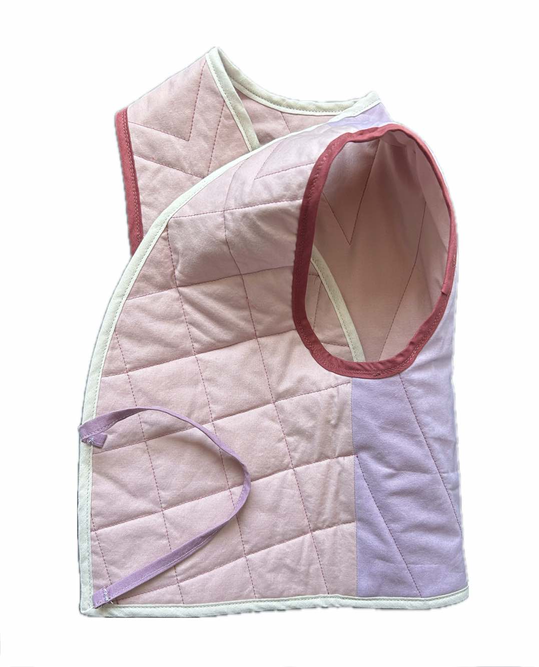 Quilt Weste - Blumen pink/rosa