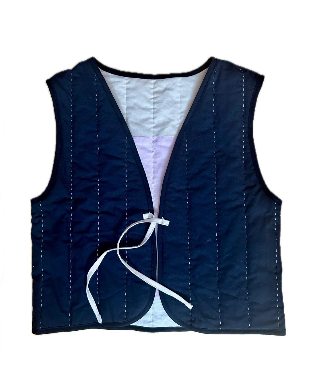 Quilt Weste - Patches schwarz/pastell