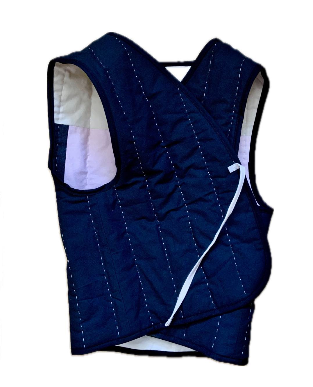 Quilt Weste - Patches schwarz/pastell