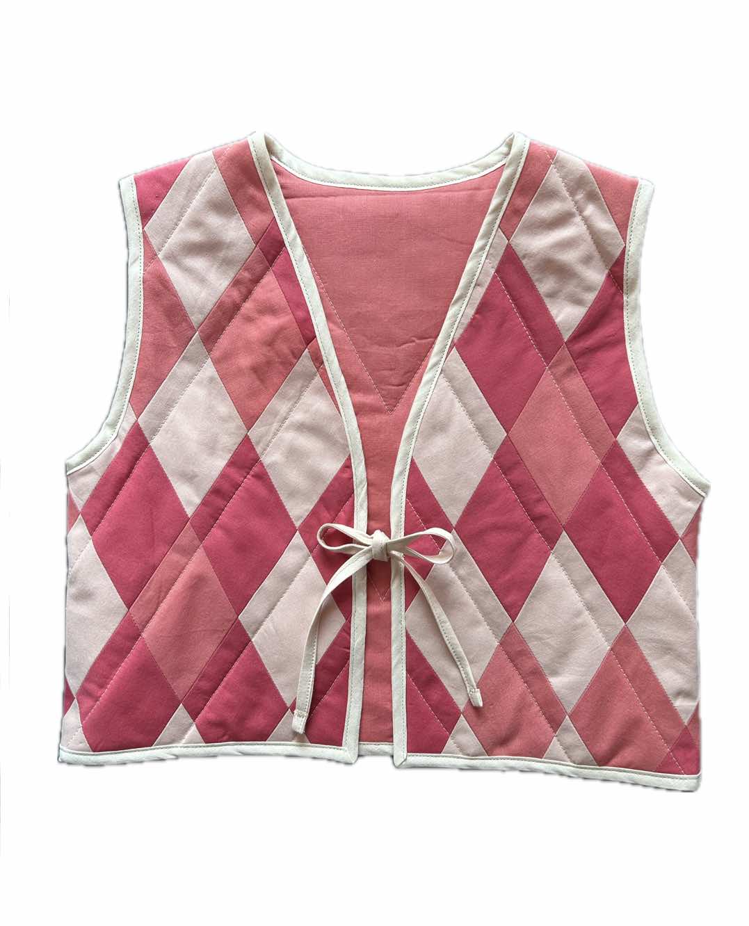 Quilt Weste - Rauten pink/rosa