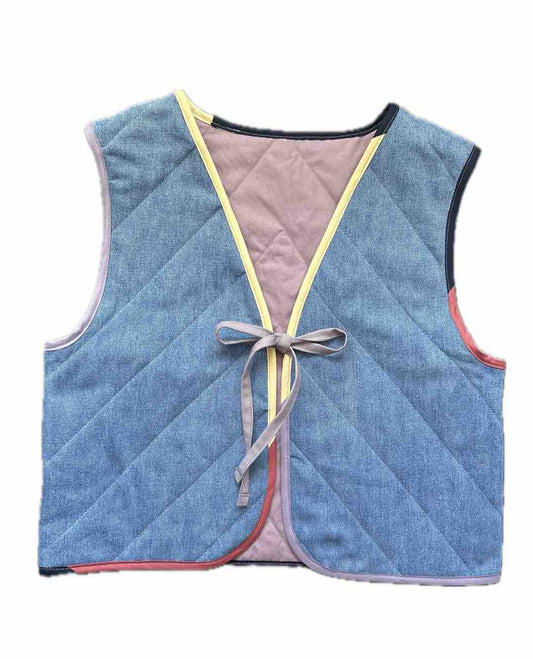 Quilt Weste - Jeans